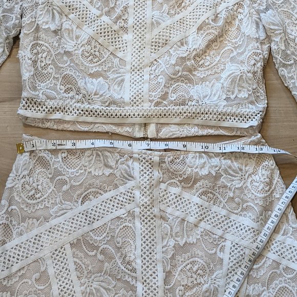 Lulus white lace 2-piece dress - Picture 7 of 8
